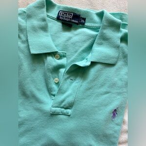 Polo Ralph Lauren Mens XL Aqua Green Short Sleeve Polo Shirt Embroidered Pony